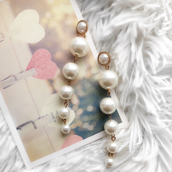 hwl boutique Jewelry - Fashion pearl long earrings